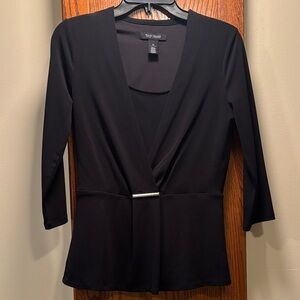 White House Black Market Elegant Black Blouse - size XS